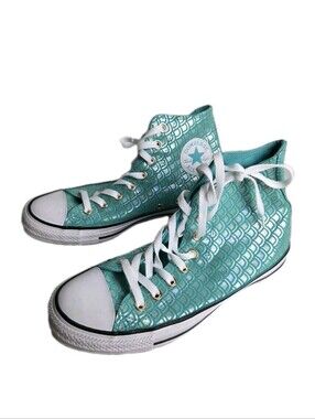 CONVERSE Chuck Taylor ALL STAR Turquoise AQUA MERMAID Womens 9 Men 7 HIGH TOP